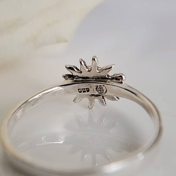 Sterling Silver Sun Ring, Women's Sun Ring, Minimalist Ring for Women - Picture 7 of 10